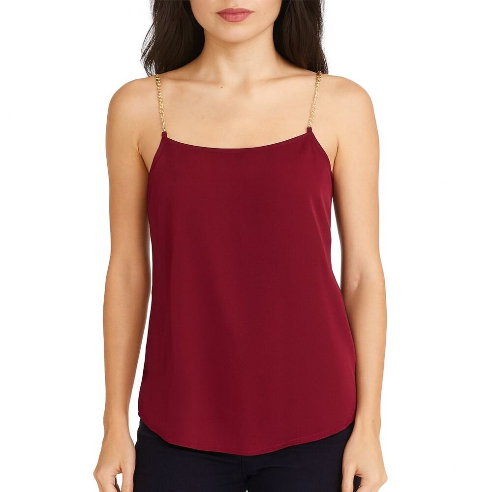 NWOT Vero Moda Women’s Fig Purple Tank Top w/ Crystal Spaghetti Straps Size XS